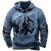 Толстовки для мужчин Y2k Golf Camping Casual cowboy Long Sleeve Autumn Fashion Hooded 3D Printed Loose Oversize