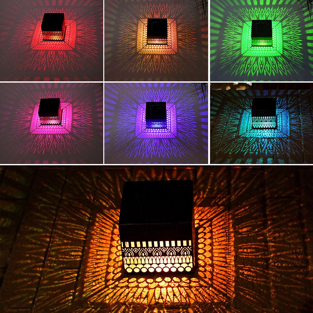 Уличный солнечный влагозащищенный кованый проекционный светильник: Садовый настенный и заборный атмосферный светильник