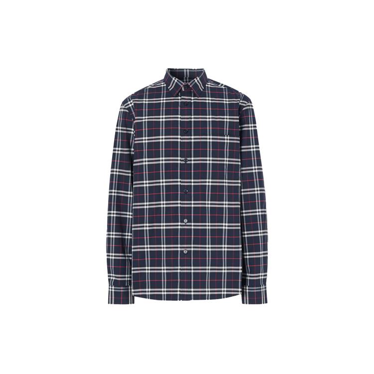 Burberry Хлопковая рубашка в мелкую клетку с эластаном 80186401
