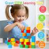 Plastic Puzzle Building Toys Magnetic STEM Toy Building Blocks Cube Magnetic Cube  Kids Toy