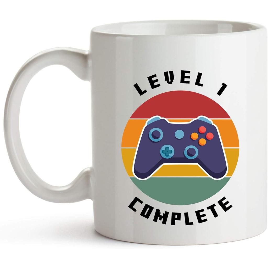 Personalized 1st Anniversary Coffee Mug for Him – 1 Year Together Gift, Custom Heart Design, Microwave & Dishwasher Safe