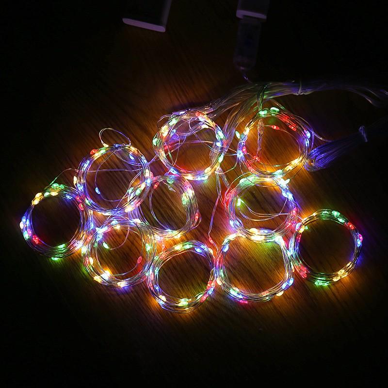 3x3m LED Copper Wire Curtain Lights, USB-Powered, 8-Function Remote, Waterproof, Outdoor Christmas Decoration