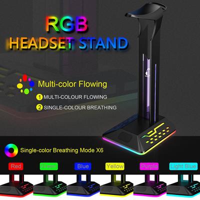 Подставка для игровых наушников с RGB-подсветкой и USB-портом
