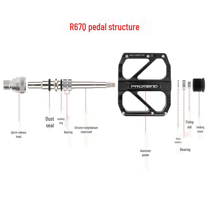 Педали складные быстросъемные из алюминиевого сплава с подшипниками для шоссейных велосипедов
