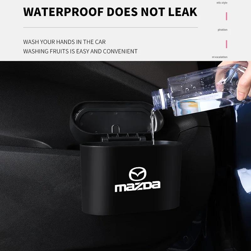 Car Goods Storage Case Trash Bin Push Can Tray Dustbin Garbage Box for Mazda 3 Axela 6 Atenza CX-5 2 Demio CX-3 CX-30 MX5 CX30