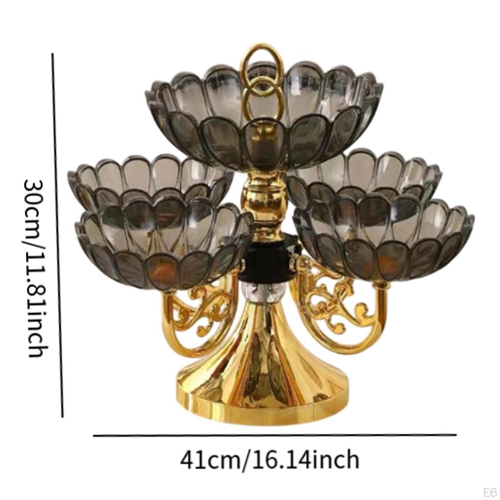 Вращающийся органайзер на 5 чаш для сухофруктов и закусок