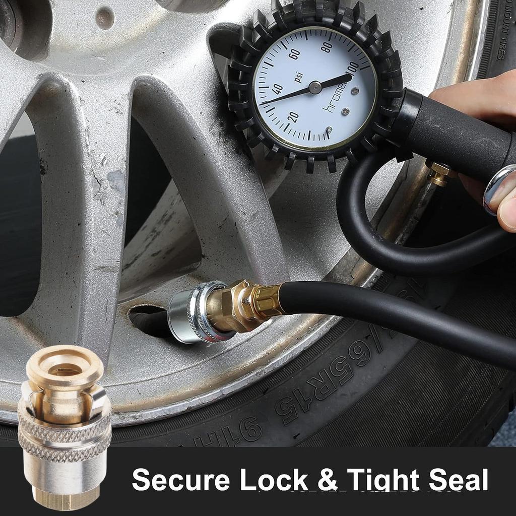 Латунный самоблокирующийся патрон для накачки шин с клипсой Простой в использовании, разработан для герметичности и легкого управления