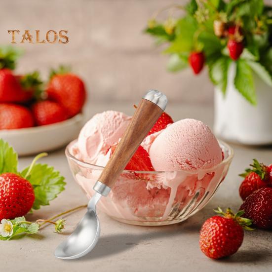 Ложка для мороженого из нержавеющей стали, удобная ручка, эргономичный дизайн, инструмент для любителей десертов, столовые приборы для десертов