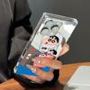 Clear Square Back Tube Case Protection For iPhone 12 14 Pro Max 13 16 ProMax 15 Plus 11 Anti-Oxygen,Anime Crayon Shinchan Pattern Casing