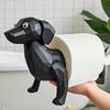 Dog Toilet Paper Holder,Cute Toilet Dog, Black and White,Paper Towel Holder,Toilet Paper Holder,Paper Towel Holder