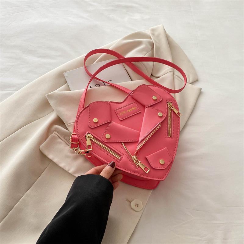 Шикарная наплечная сумка в форме сердца Стильная корейская мода 2024 Материал ПУ Для модных девушек