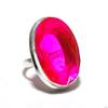 Pink Rubillite Gemstone Handmade 925 Sterling Silver Jewelry Ring Size 6.5 k7R99