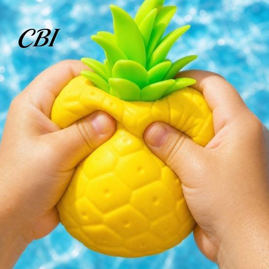Tactile Fidget Tools Fake Pineapple Stress Relief Toy, Realistic Squeeze Toy Slow Rebound Fruit Sensory for Anxiety Reduction Soft Balls