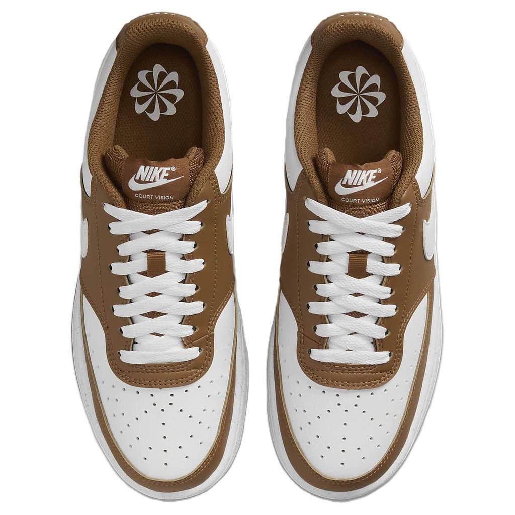 Nike Court Vision Low Next Nature Light British Tan женские кроссовки коричневые белые DH3158-200