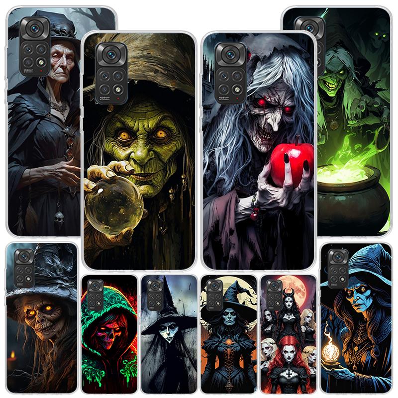 Чехол для телефона Halloween Moon Witch Horror Phnoe Case для Phnoe Case для Xiaomi Redmi Note 15 14 14S 13 Pro Plus 12 12S 11S 11E 10S 10 11T 5G U