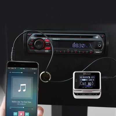 1,44-дюймовый Bluetooth-совместимый MP3-плеер, громкая связь, беспроводной FM-передатчик, радиоадаптер, автомобильное зарядное устройство, USB, дистанционное управление