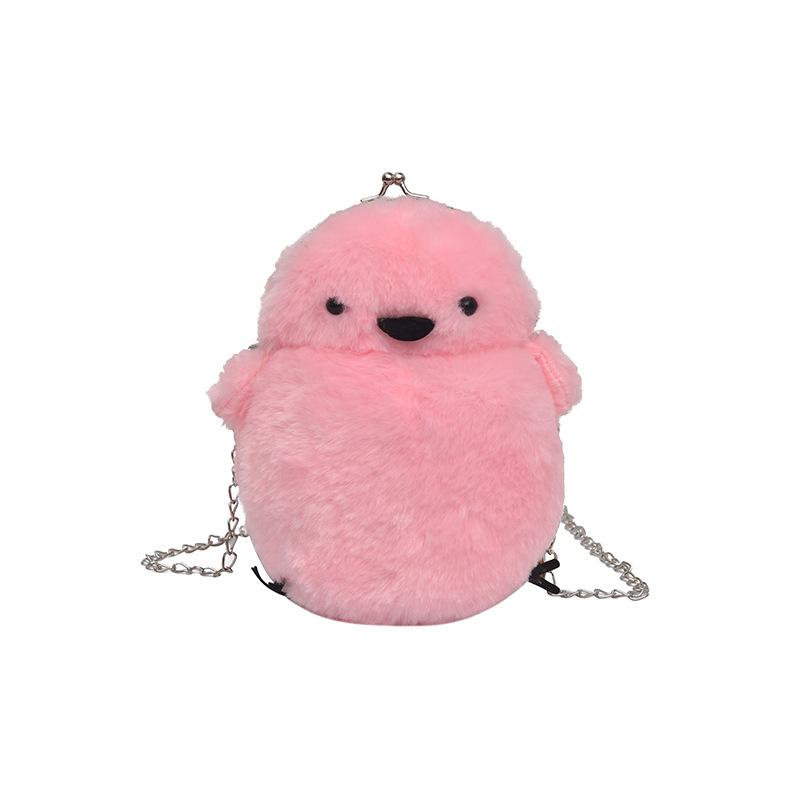 Косой пролет плюшевая сумка ins девушка сумка для мелочи через плечо лолита смешная цыпочка сумка волосатая сумка цепь