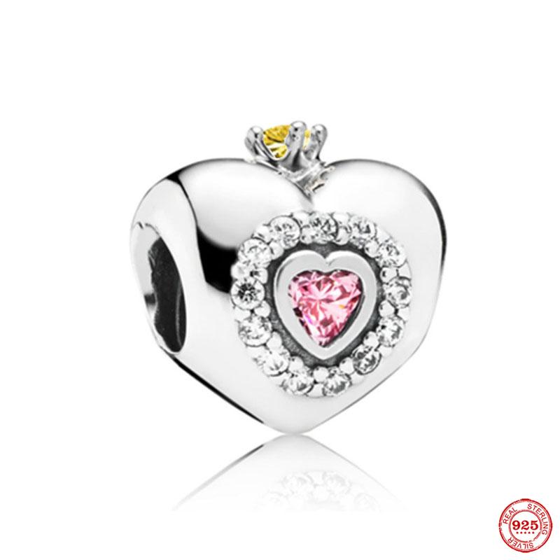 Серебро 925 пробы Семейный шарм Подходит для оригинального браслета Ювелирная подвеска Мальчик Девочка Сверкающая Мама Бусина Сестры Подвеска с покрытием