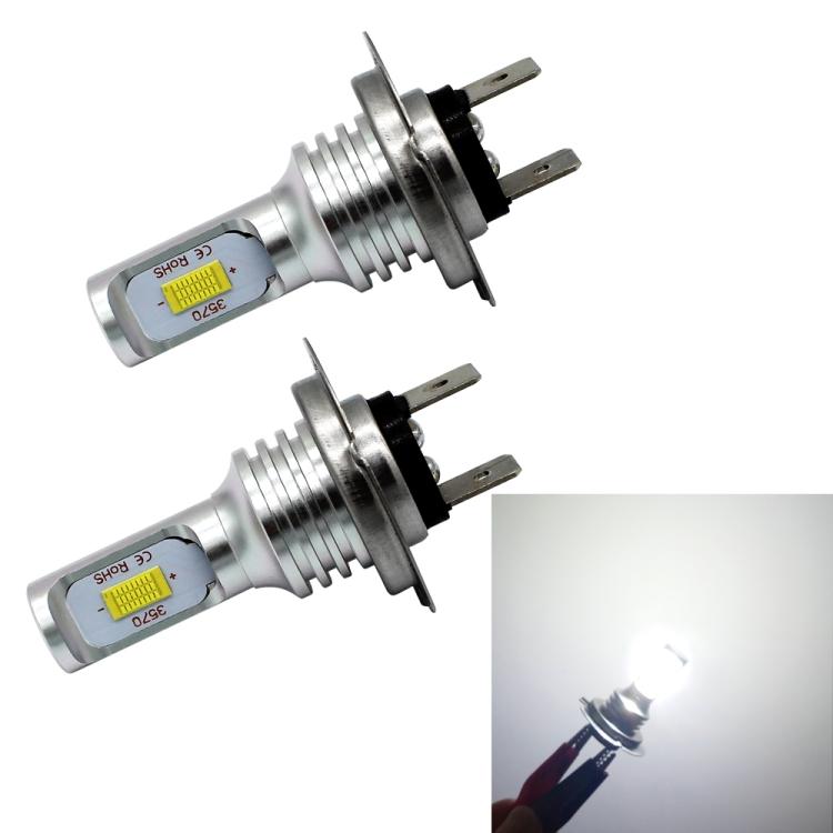 2 шт. H7 72W 1000LM 6000-6500K супер яркие белые светодиодные лампы для противотуманных фар, DC 12-24V