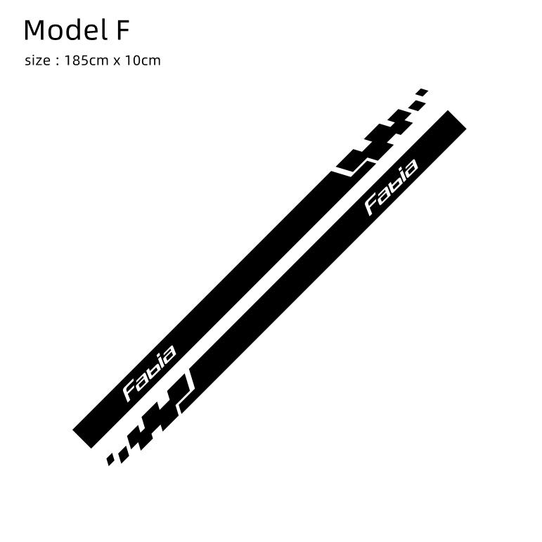 HQKI8 Car Hood Engine Cover Decora Sticker For Skoda Fabia MK1 2 3 Auto Body Door Side Skirt Decals Sports Stripes Tuning Accessories