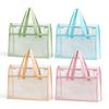 Double-Layer Transparent Tote: Book Carrier & File Storage for Exams and Homework