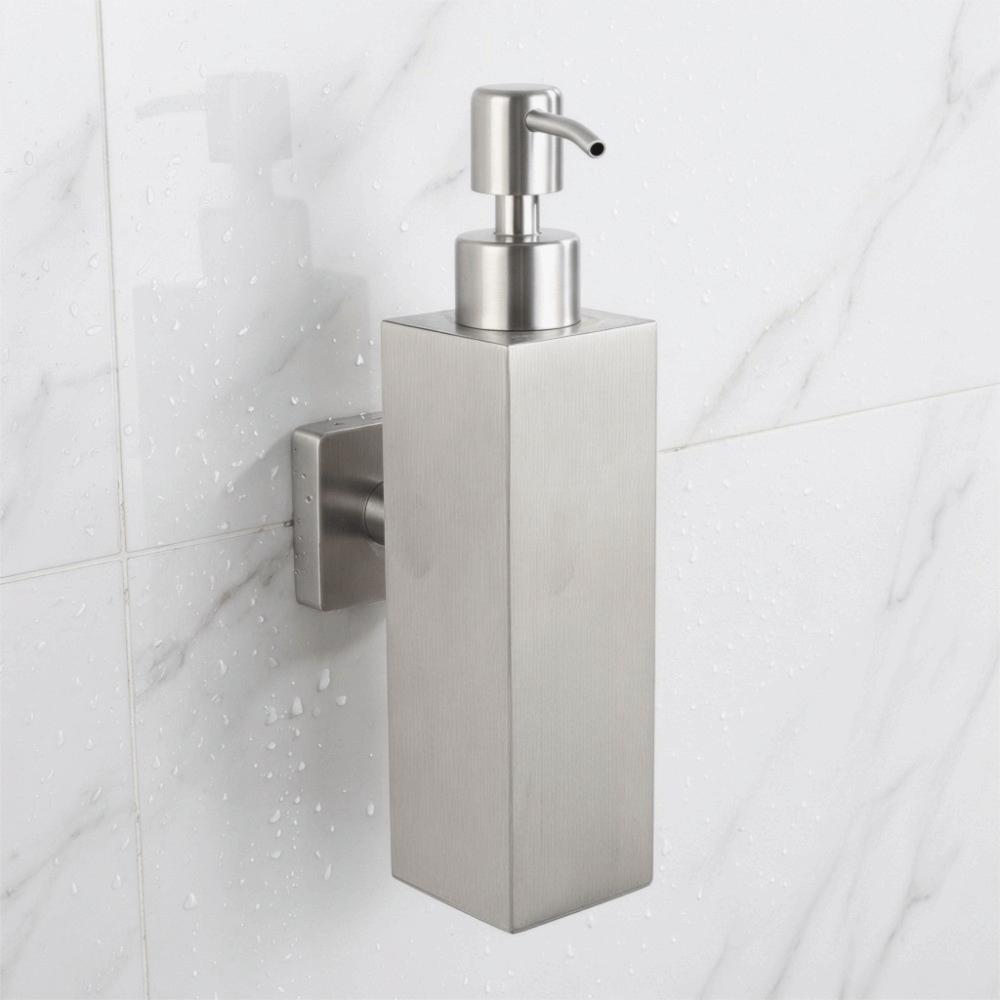 Square Shape Liquid Soap Dispenser Lotion Dispenser Bathroom Kitchen Public Restroom