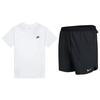Sports Leisure Set Round Neck Short Sleeve T-Shirt Loose Breathable Five-Point Pants Set Men Sets AR4999-100+DM4742-010