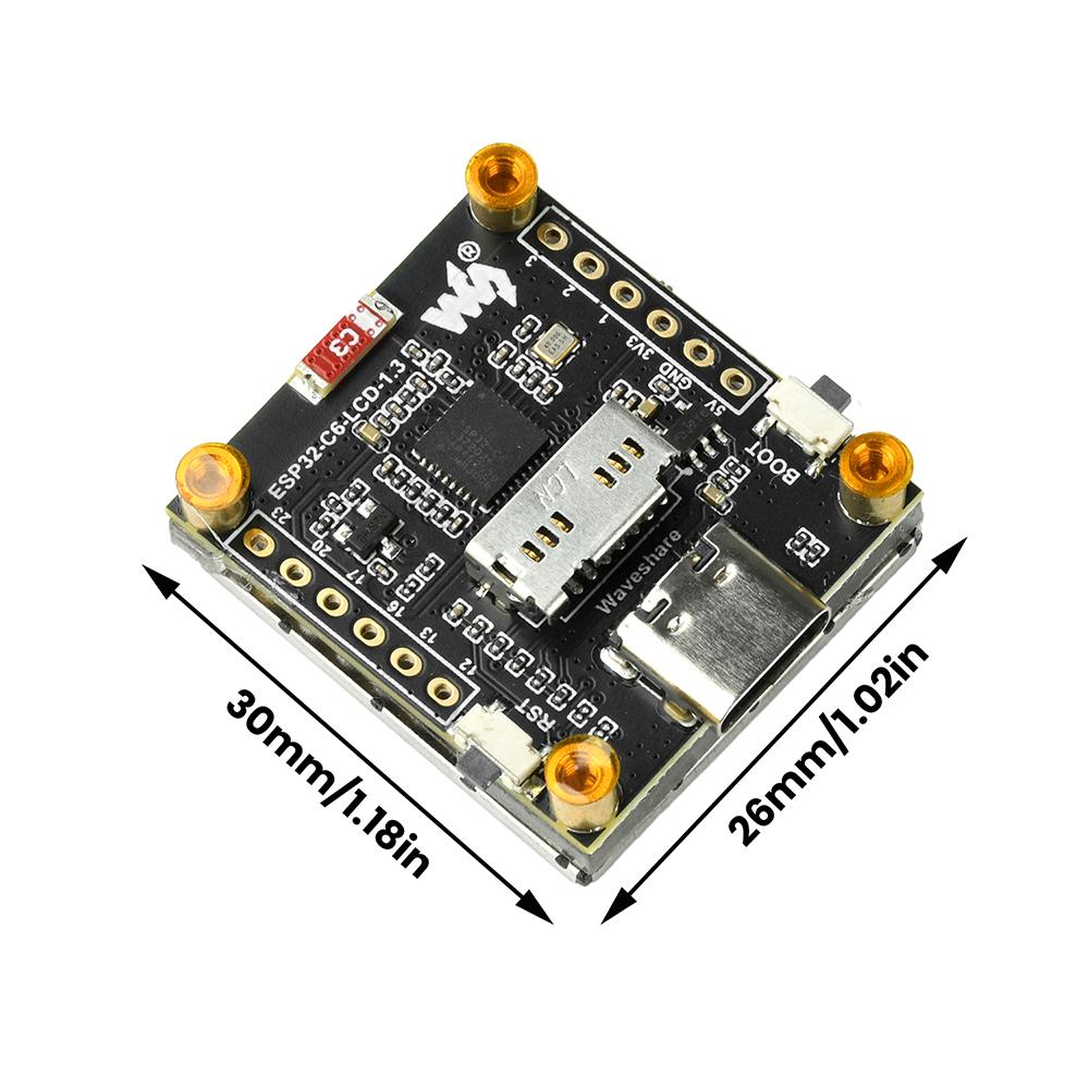 ESP32-C6 1.3-inch LCD Display Screen ST7789 WiFi BT Development Board 240*240 Resolution Single Core Processor for AIoT Arduino