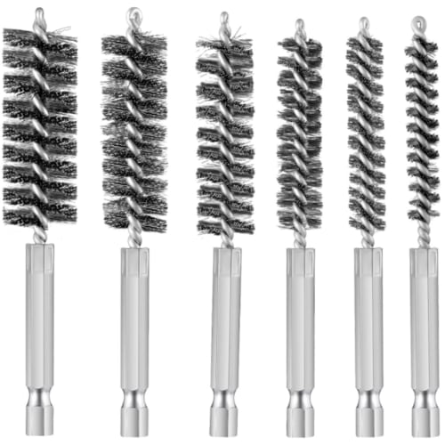 Wire Brush, Brass Brush, Hexagonal Shaft Twisted Brush, Drill Brush, Brush-Shaped, Polishing Tool, Rust Remover, Polishing Brush for Electric Drills,
