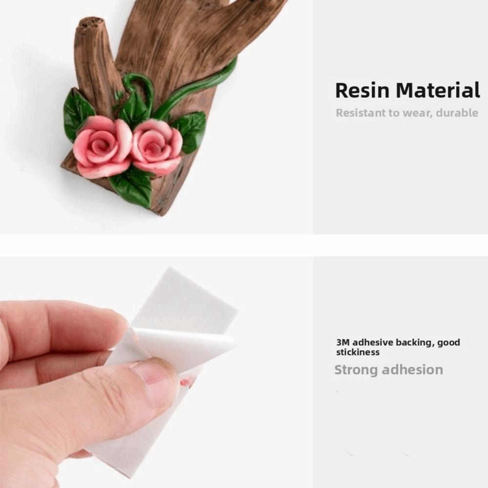 3pcs No-Drill Wall Hook Holder Strong Sticky Coat Rack Umbrella Storage Rack Entrance Door