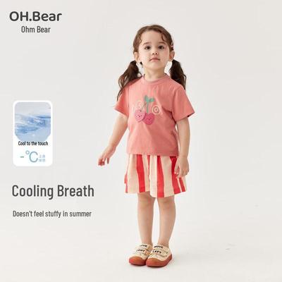 Летний комплект для девочек Ohm Bear с коротким рукавом