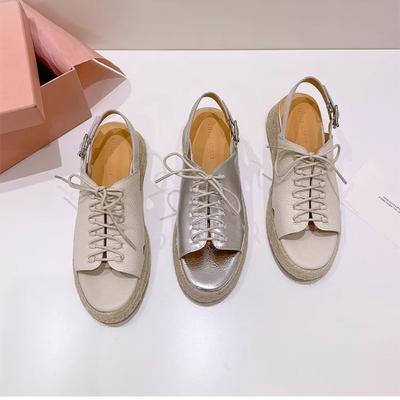 Модные летние новые римские кожаные сандалии на платформе, ретро с открытым носком, женская обувь, элегантные простые сандалии на плоской подошве для вечеринки, офиса, платья, zapatos