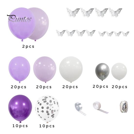 1 Set Lightweight Easy To Install Childlike Balloon Garland Butterfly Purple Balloon Garland Arch Kit Scene Layout