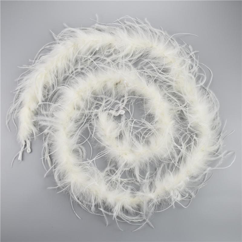 2Meters/Lot Ostrich Feather Boa Decor For Clothes Holiday Decorations Fluffy Feathers Cape Handicraft Accessories Plumas Trims