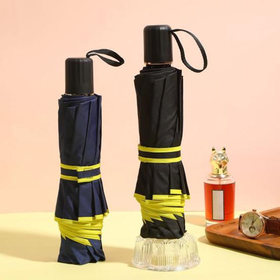 Очень большой складной зонт с двойным куполом, солнцезащитный, с защитой от ультрафиолета и светоотражающими полосами, ветрозащитный, 10-спицевый, водонепроницаемый, солнцезащитный, дождевой зонт