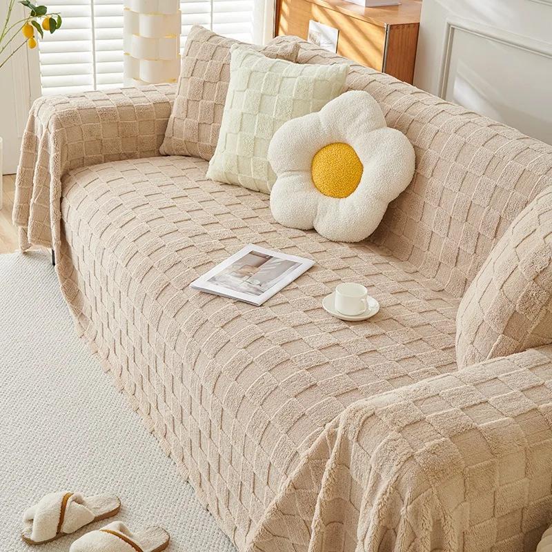 1 шт. супер теплое одеяло для дивана из овечьей шерсти, полотенце для дивана для гостиной, мягкое, теплое и удобное, универсальное украшение для дома