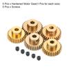 uxcell RC 48DP Hardened Aluminum Pinion Gears for 1/10/1/12 RC Model Cars, 3.175mm Shaft, 26T/27T/28T/29T/30T, 5 Pieces
