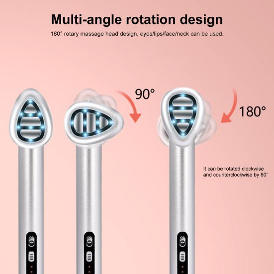 Массажер для глаз, массажер для лица, перезаряжаемый инструмент для красоты глаз, вибрационный массажный инструмент для борьбы со старением, темными кругами, уход за кожей, впитывание продукта