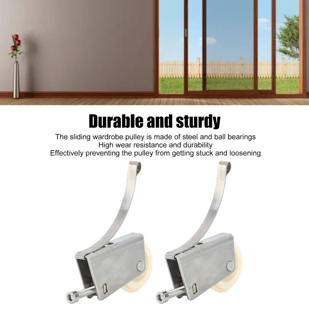 2PCS Precision Bearings Sliding Door Roller Concave Wheel Door Roller Assembly Closet