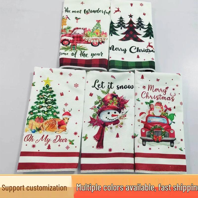 Digital Print Tea Towel Customization for Holidays: Christmas, Independence Day, Easter