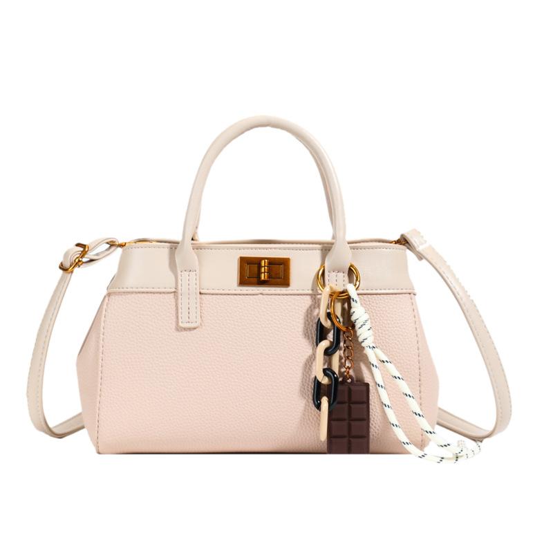 Портативная маленькая квадратная сумка с узором личи для женщин, новая коллекция весна 2025, модная сумка через плечо в корейском стиле, высококачественная повседневная сумка через плечо