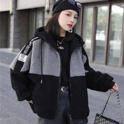 2025 Новая зимняя модная куртка из толстого искусственного бархата ягненка, женская куртка из утолщенного бархата в осенне-зимнем стиле