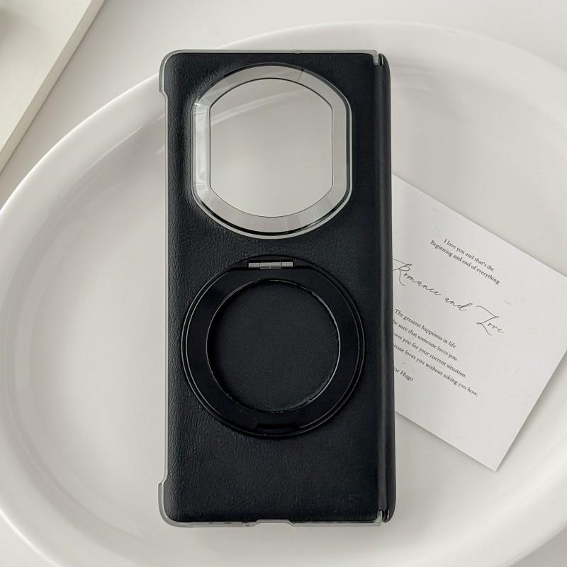 Magnetic Leather Phone Case Mate X7 With 360 Rotating Ring Stand Full Coverage Protective Cover In Black White Wine