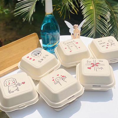 1 шт. одноразовый ланч-бокс Bento, контейнеры для выпечки, десертов, микроволновых печей, ланч-боксов, экологически безопасных коробок для закусок