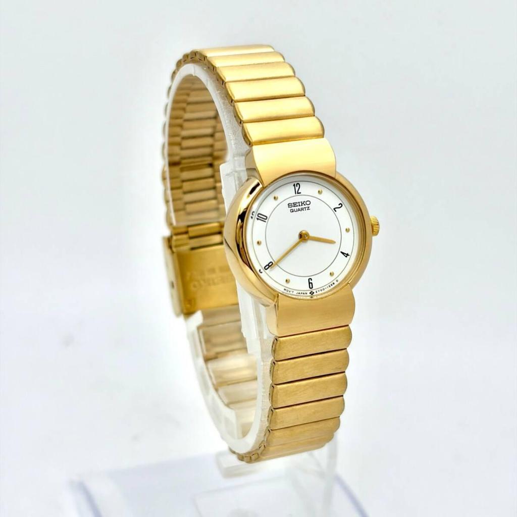 Used [Rare/New Battery] SEIKO Women's Watch Gold 2Y00-0B40 897536