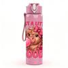 1PC Just A Little Moody Pig Art 750ml Color Plastic Sports Water Bottle Leakproof Flip Straw Lid Suitable for Sports Office Home Use