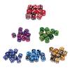 10x Six Sided D6 Dice Dotted For Props Purple Blue