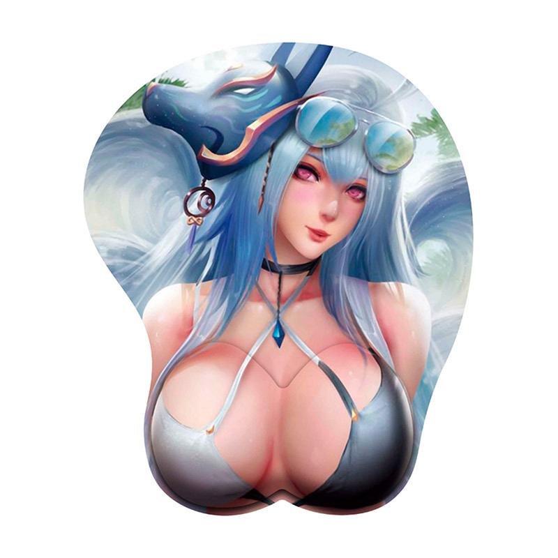 Sexy Mouse Pad Anime 3D Breast Mousepad Wrist Rest Silicone Creative Mouse Mat