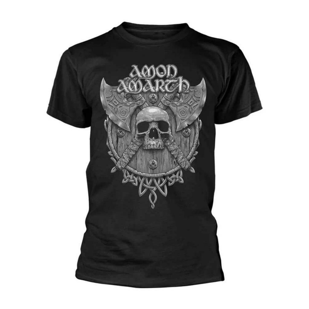 Черная футболка Amon Amarth 'Gray Skull' - НОВАЯ