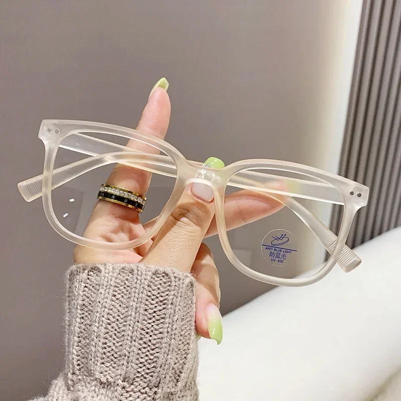 Женские очки для близорукости с квадратной отделкой, сверхлегкая оправа большого размера с защитой от синего света, очки по рецепту, минус очки, диоптрии от 0 до -6,0
